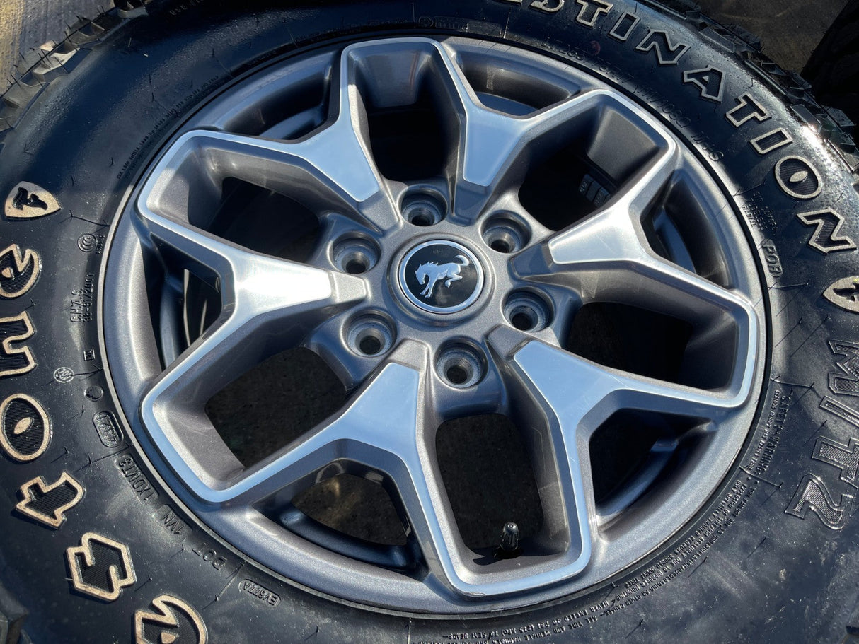 17" Ford Bronco wheels rims SASQUATCH 95229 10387 Ranger NEW FIRESTONE M/T Texas Truck Tire
