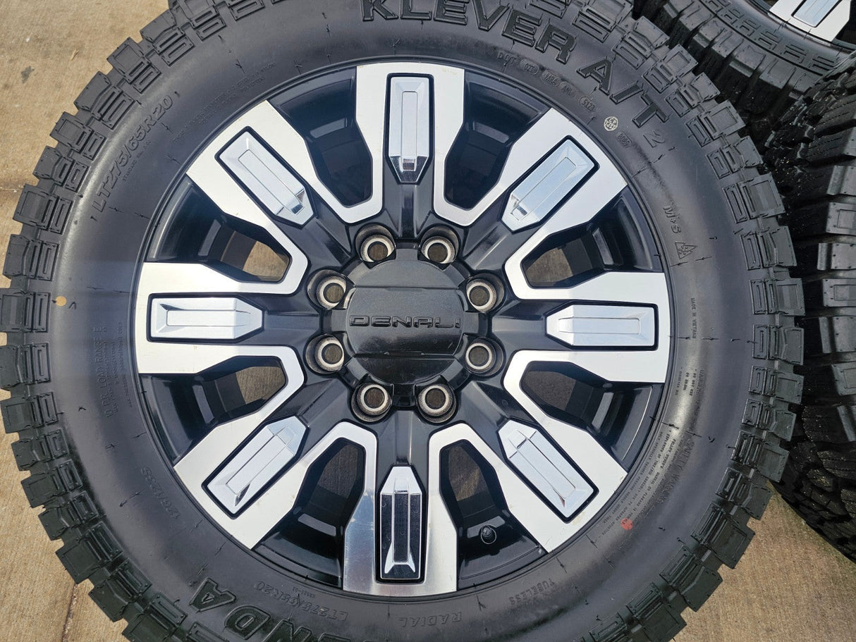 20" GMC Sierra DENALI 2500 3500 OEM wheels rims 5958 14138 Chevy KENDA A/T2 Texas Truck Tire
