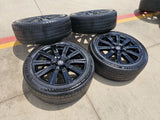 21" Lexus LX570 Toyota Land Cruiser OEM 74341 black wheels rims tires Texas Truck Tire