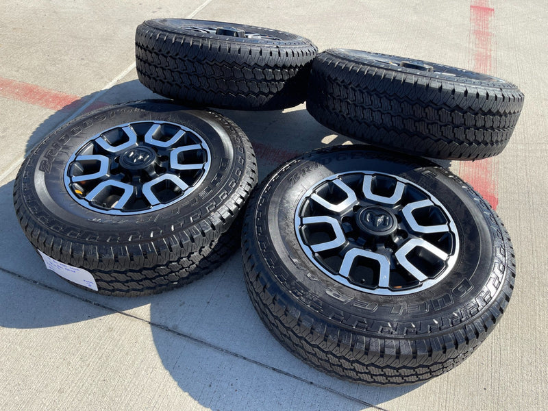 18" Ram 2500 3500 LARAMIE OEM wheels rims 2694 tires BRIDGESTONE A/T NEW 2026 Texas Truck Tire