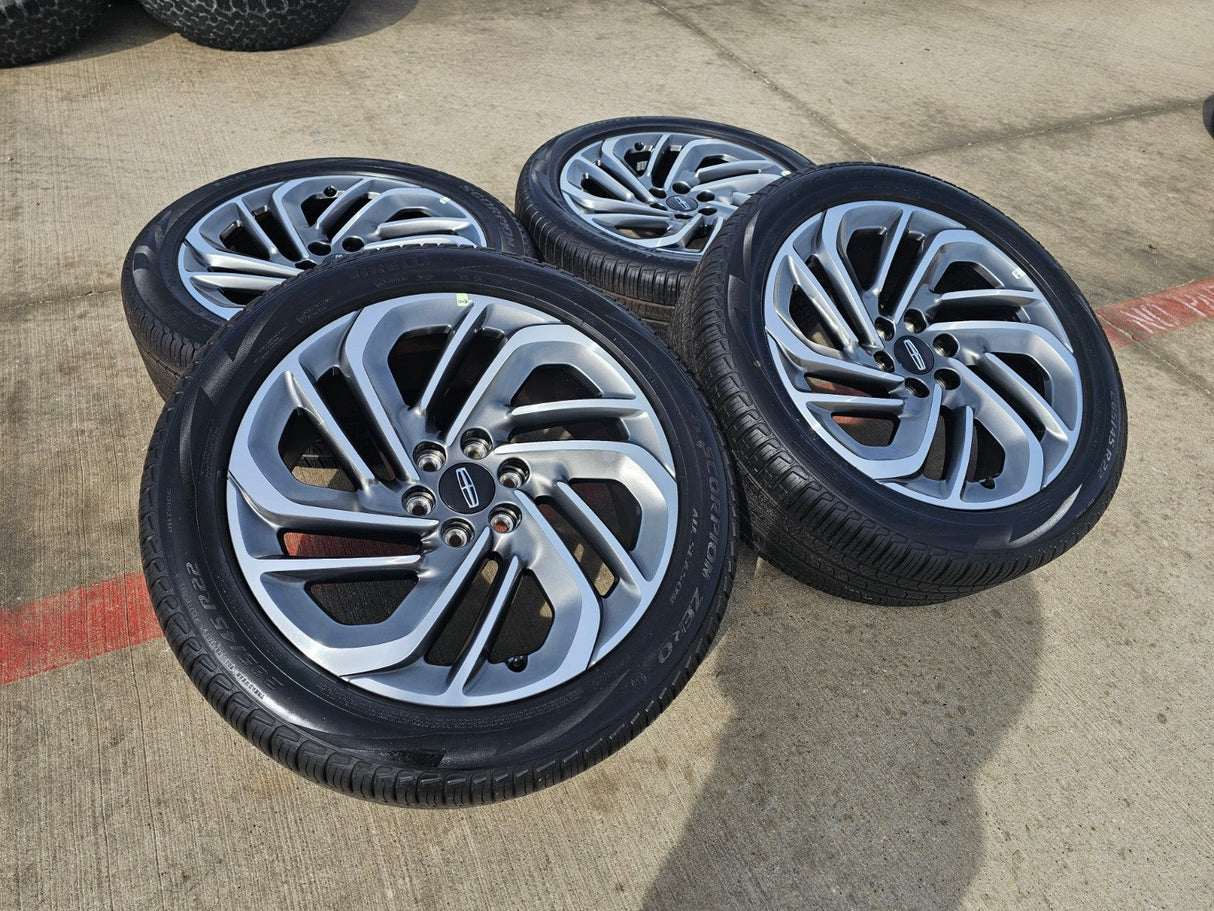 22" Lincoln Navigator OEM 94225 rims wheels BLACK LABEL 2025 2026 PIRELLI NEW Texas Truck Tire