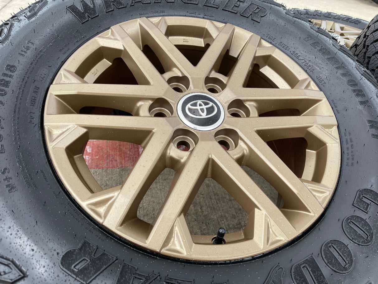 18" Toyota Tundra TRD OEM wheels rims 75281 Sequoia LX600 BRONZE 2025 2026 NEW Texas Truck Tire