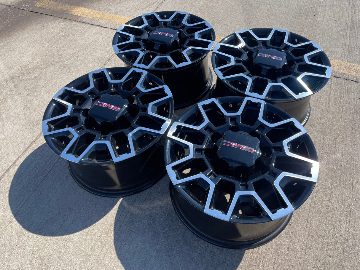 18" GMC Sierra AT4X Chevy Trail Boss 2500 OEM 14136 wheels rims 2025 2026 NEW Texas Truck Tire