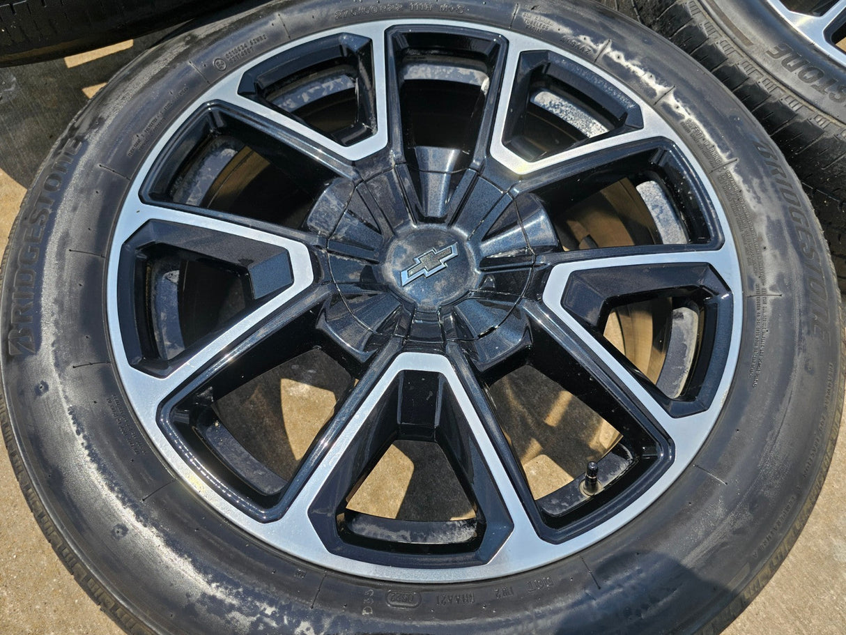 22" Chevy Tahoe Suburban RST OEM 14035 wheels rims Silverado 2023 2024 2025 2026 Texas Truck Tire