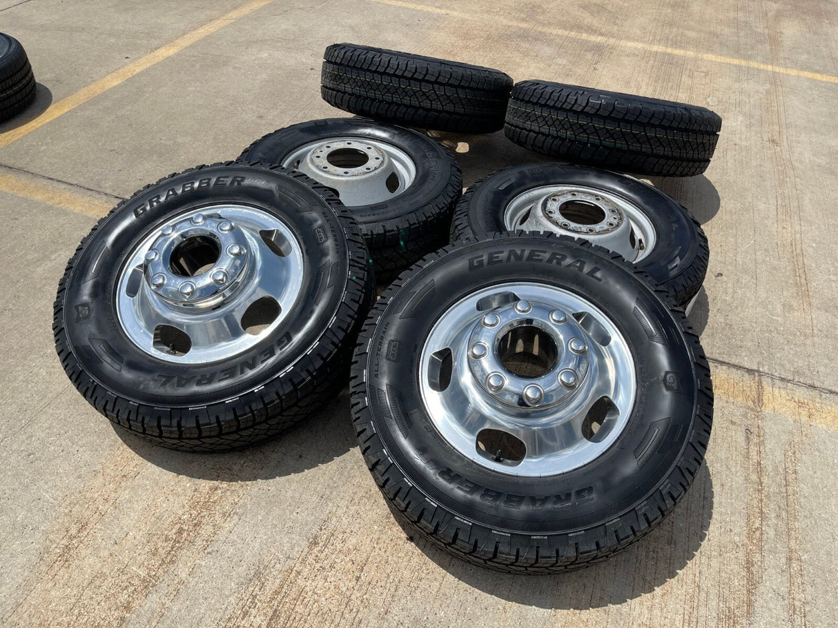 17" Ford F-350 Dually OEM 10477 10478 rims wheels 2024 2025 2026 GENERAL A/T NEW Texas Truck Tire
