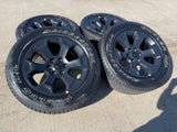 20" Dodge Ram 1500 OEM Laramie Black 2680 wheels rims tires 2024 2025 2026 NEW Texas Truck Tire