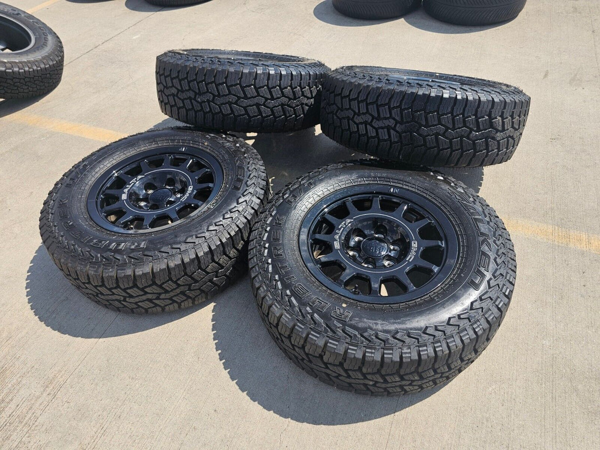 (4) 18" AEV SALTA GMC Sierra AT4X Chevy Silverado OEM rims wheels 2024 2025 Texas Truck Tire
