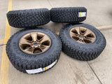 17" Jeep Wrangler Rubicon OEM 96226 wheels rims Gladiator GOODYEAR  A/T 33" NEW Texas Truck Tire
