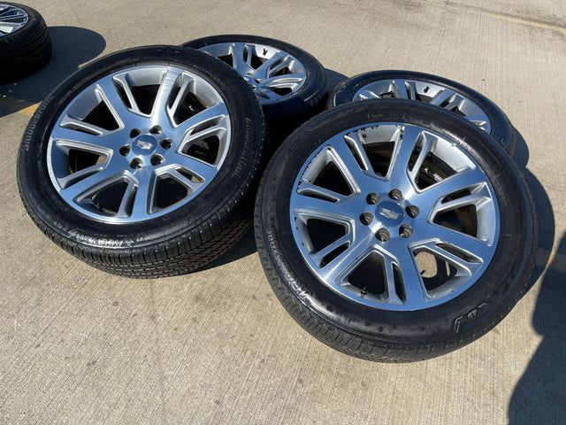 22" Cadillac Escalade Platinum OEM 4738 wheels rims tires BRIDGESTONE Texas Truck Tire