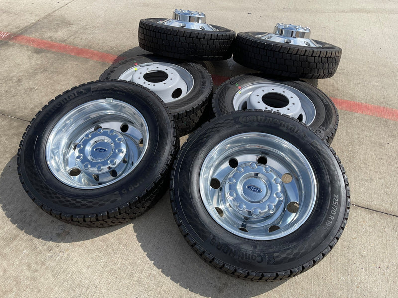 19.5" Ford F-450 Dually F-550 rims wheels RAM 4500 OEM 10x225 2024 2025 2026 Texas Truck Tire
