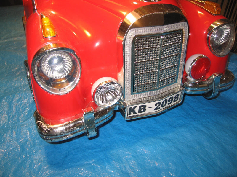 6V Red Kids Ride-On Car with Chrome Details, Mercedes Style Collectible Design