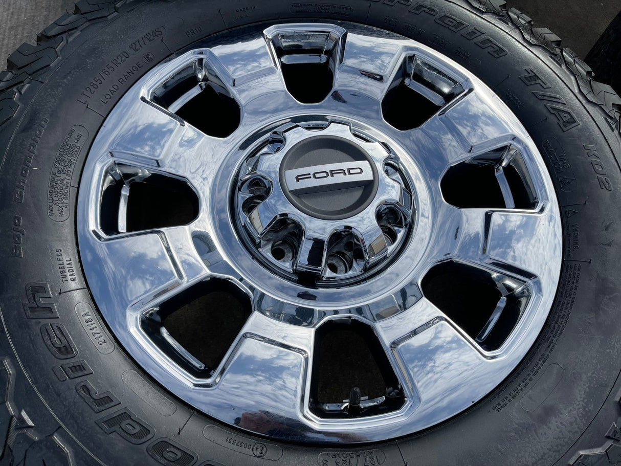 20" Ford F-250 F-350 OEM Lariat 10295 25085 10552 wheels rims NEW BFG KO2 A/T Texas Truck Tire