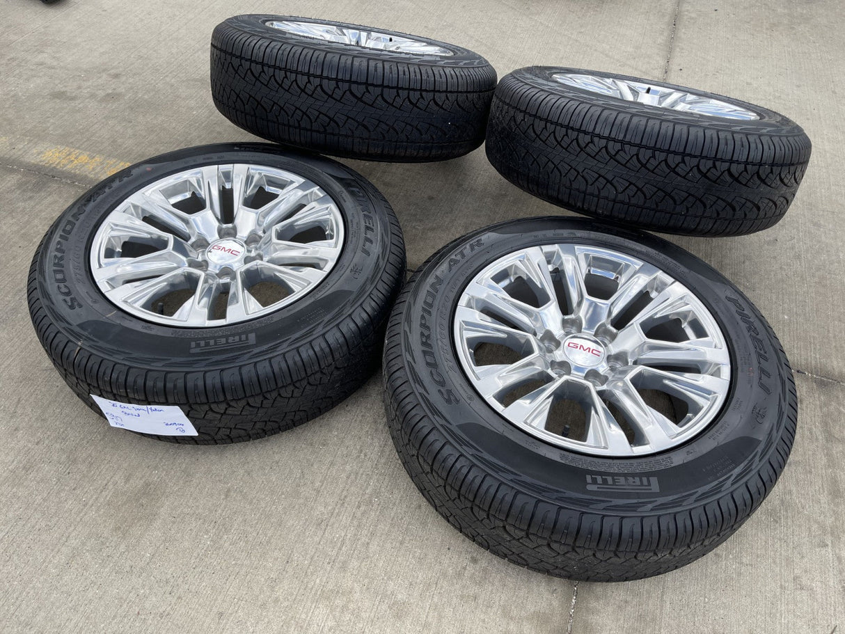 20" GMC Sierra Yukon Denali OEM 5917 wheels rims Chevy 2022 2023 2025 2026 NEW Texas Truck Tire