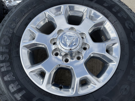 18" Ram 2500 3500 Laramie Power Wagon OEM wheels rims 2693 tires FIRESTONE A/T2 Texas Truck Tire