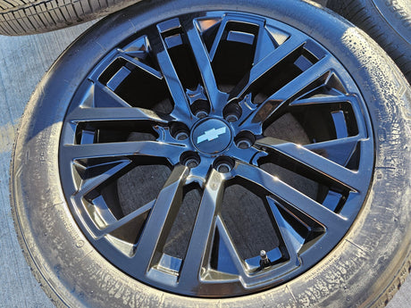 22" GMC Yukon Sierra OEM Chevy Silverado Tahoe 5903 wheels rims 2023 2024 2025 Texas Truck Tire