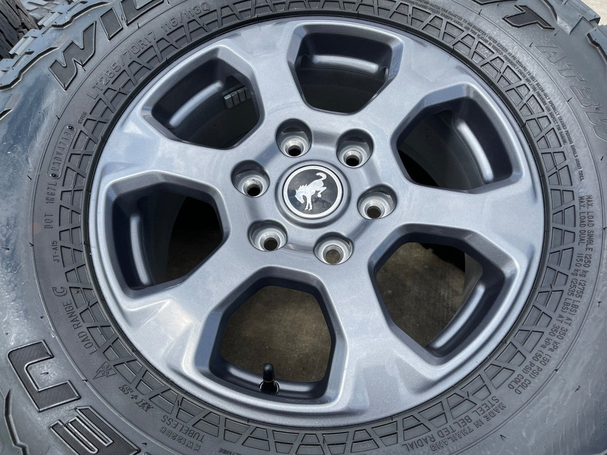 (5) 17" Ford Bronco Big Bend wheels rims 10384 OEM Ranger FALKEN A/T3 33" Texas Truck Tire