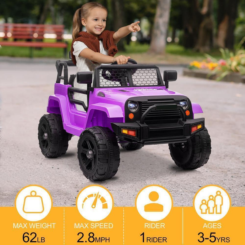 12V Kids Ride-On Tractor Toy with Music and Battery Power