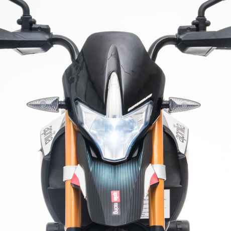TOBBI 12V Aprilia Licensed Electric Ride-On Motorcycle for Kids with Training Wheels