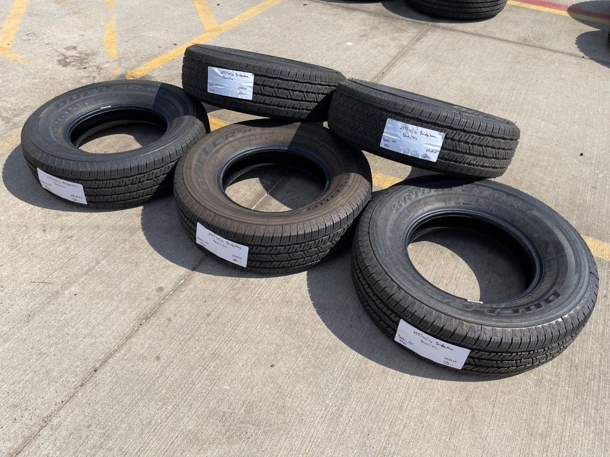 (5) 255/70/16 Bridgestone Dueler H/T tires Jeep Wrangler Bronco Colorado NEW Texas Truck Tire
