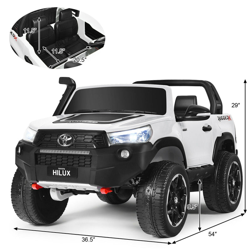 2x12V Authorized Toyota Hilux Ride On Truck Car 2-Passenger 4WD with Remote Control