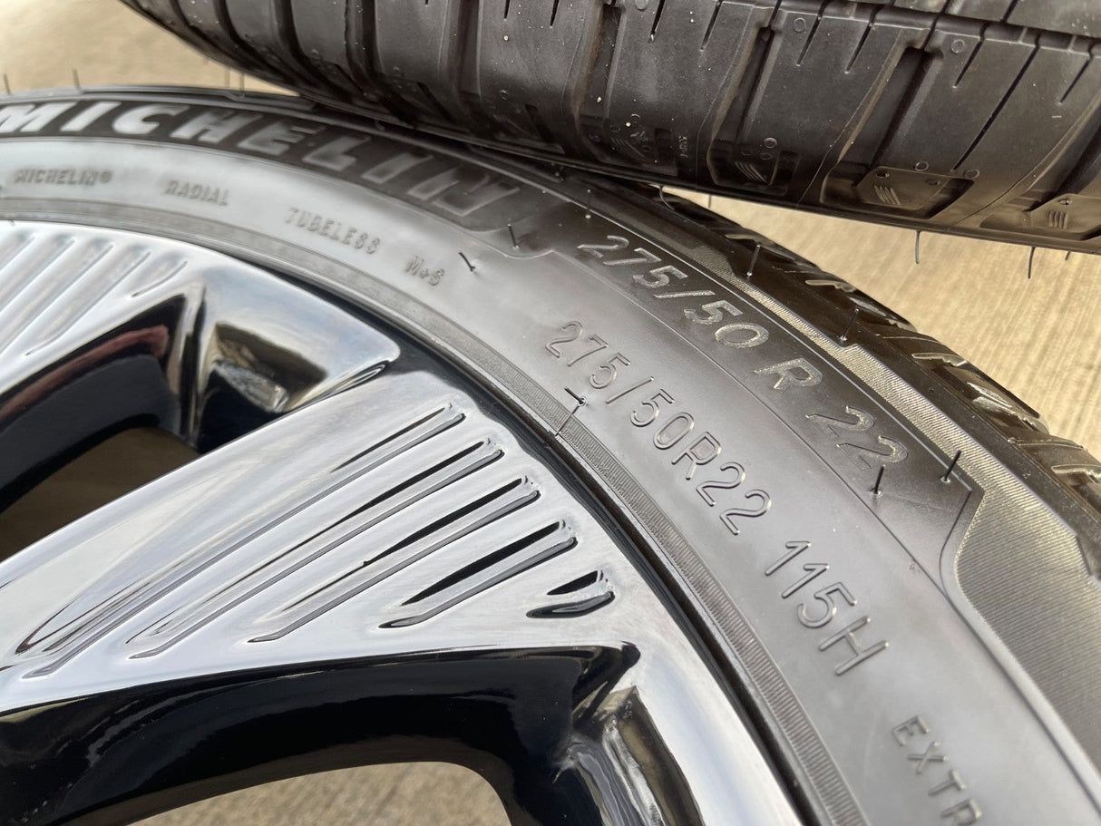 22" Lincoln Navigator OEM 10665 rims wheels BLACK LABEL 2025 2026 MICHELIN NEW Texas Truck Tire