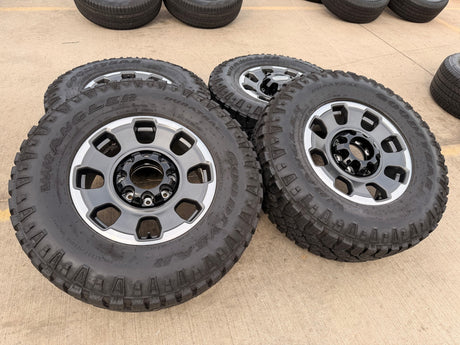 18" Ford F-250 F-350 OEM TREMOR rims wheels 10482 tires 35" DURATRAC A/T Texas Truck Tire