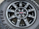 18" GMC Sierra AT4X Chevy Silverado OEM 14131 wheels rims 2025 2026 GOODYEAR M/T Texas Truck Tire