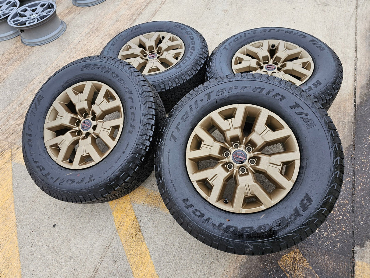 17" Nissan Frontier OEM BRONZE Desert Runner 62832 wheels rims 2025 2026 NEW Texas Truck Tire