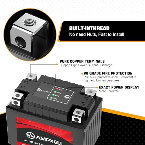 12V 210A 3.5Ah Lithium Motorcycle Replacement Battery YTX5L-BS YTZ7S-BS Compatible