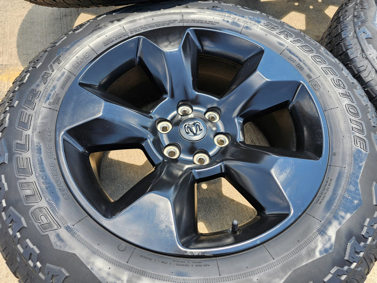 20" Ram 1500 OEM LIMITED Laramie wheels rims black 2675 2722 Texas Truck Tire