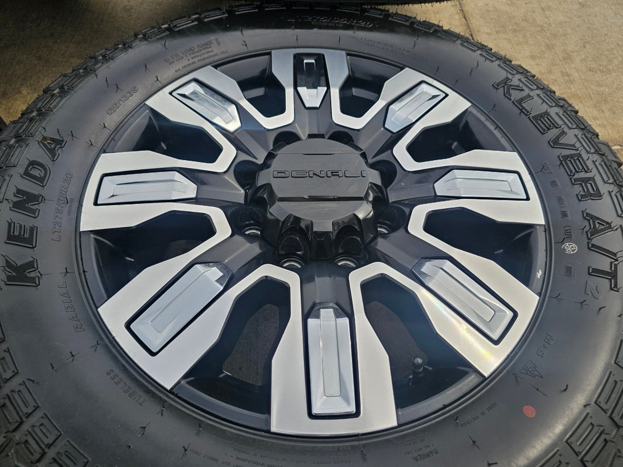 20" GMC Sierra DENALI 2500 3500 OEM wheels rims 5958 14138 Chevy KENDA A/T2 Texas Truck Tire