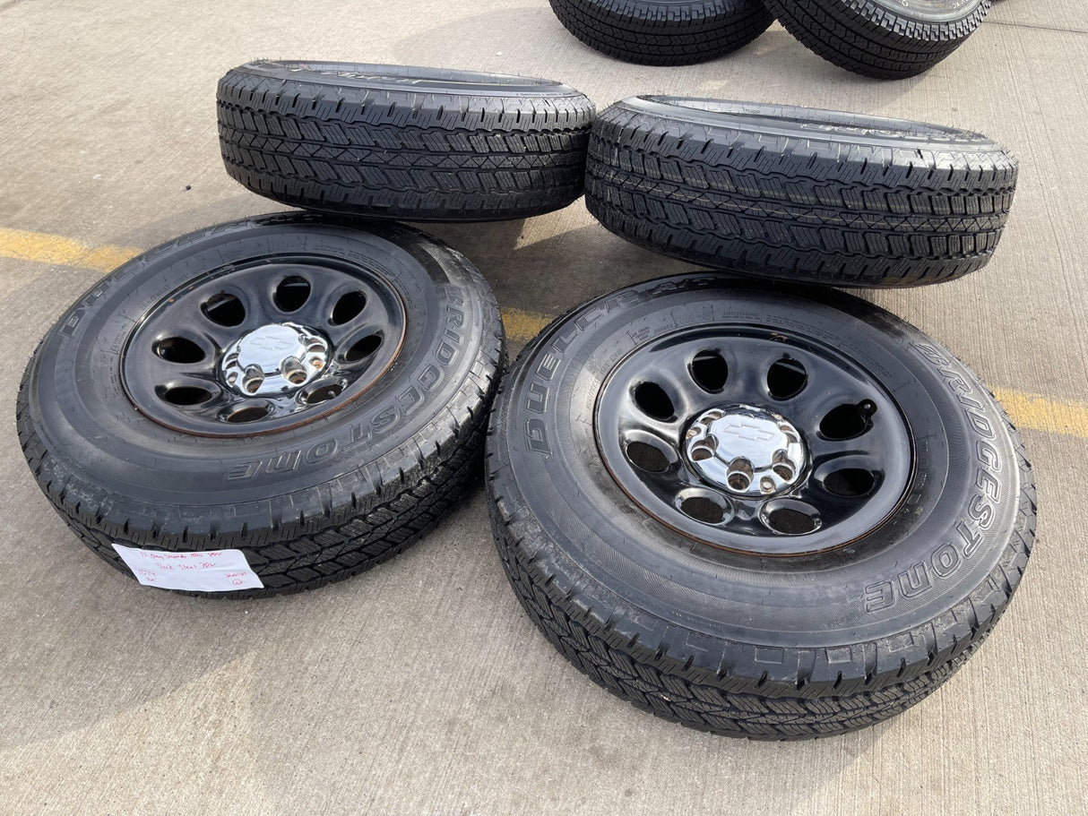 17" Chevy Silverado 1500 Tahoe PPV OEM 5223 8074 wheels rims BRIDGESTONE A/T Texas Truck Tire