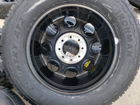 20" Ford F-250 F-350 OEM black TREMOR wheels rims 10299 10484 A/T2 tires NEW Texas Truck Tire