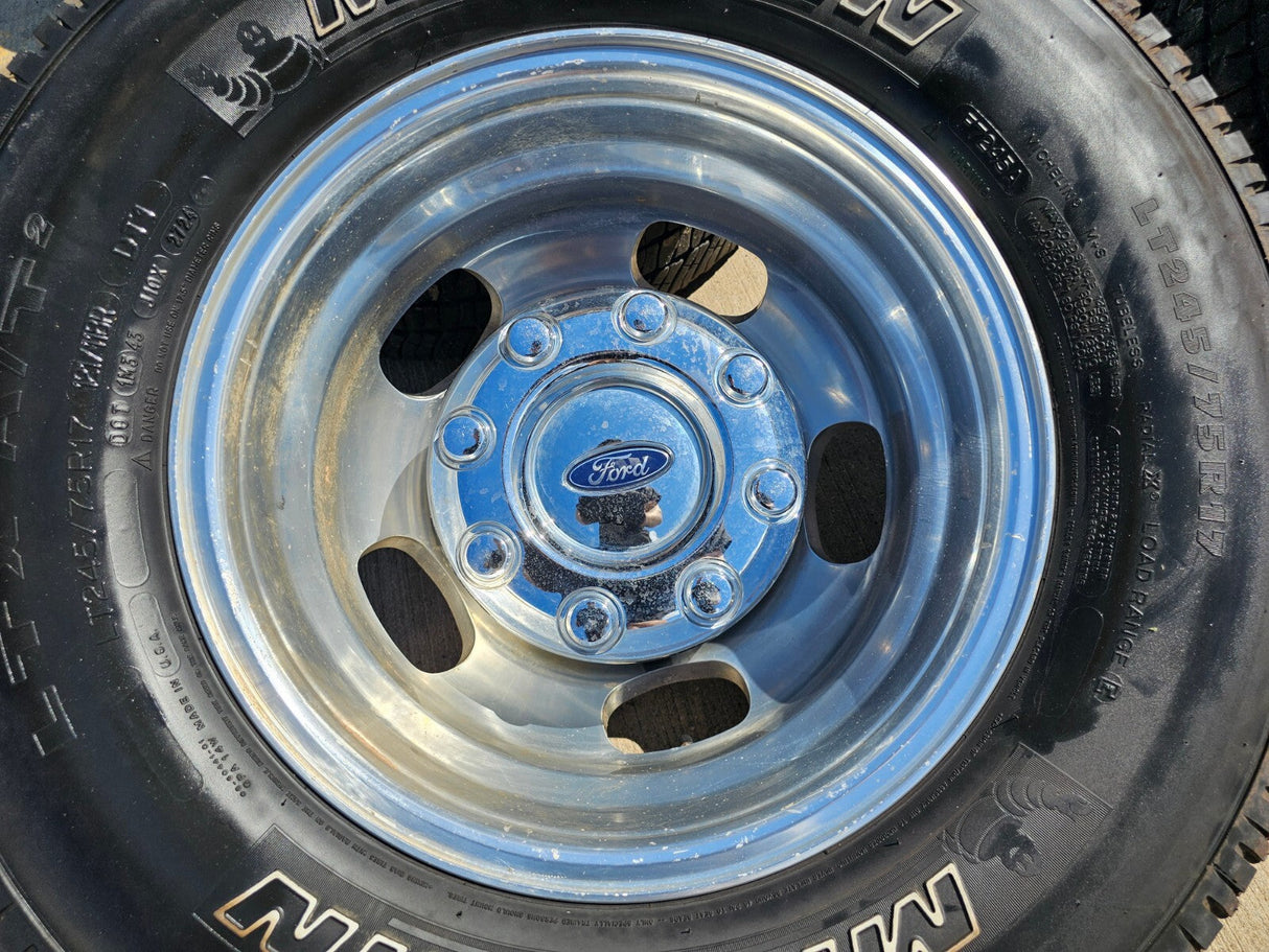17" Ford F-350 Dually OEM 10477 10478 rims wheels 2023 2024 2025 2026 MICHELIN Texas Truck Tire