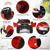 2x12V Authorized Toyota Hilux Ride-On Truck Vehicle 2-Seat 4x4 w/ Remote Control Crimson