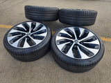 21" Lucid Air Grand Touring OEM 95542 95543 wheels rims black tires NEW Texas Truck Tire