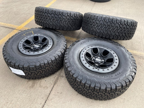 17" Ford F-150 Raptor OEM BEADLOCK rims wheels 10459 95210 BFG KO2 35" tires NEW Texas Truck Tire