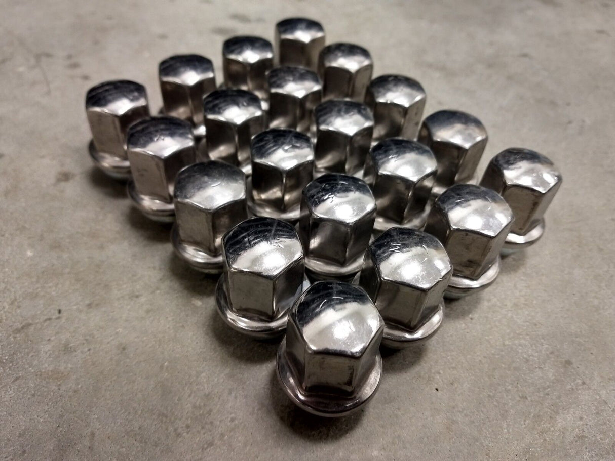 (20) 14x1.5 OEM Dodge RAM 1500 Charger Challenger SRT lug nuts polished OE Texas Truck Tire