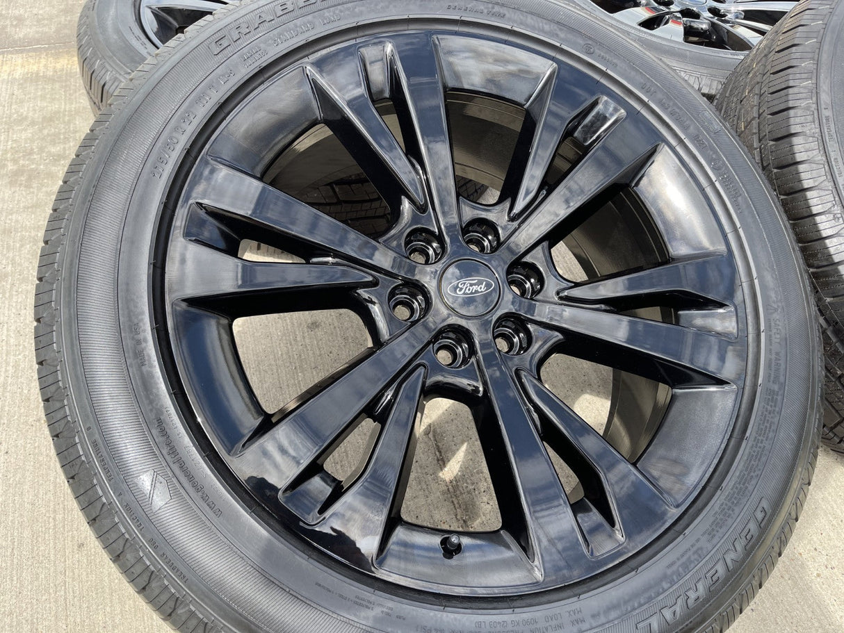 22" Ford F-150 LIMITED OEM rims wheels 10264 black Expedition NEW Texas Truck Tire