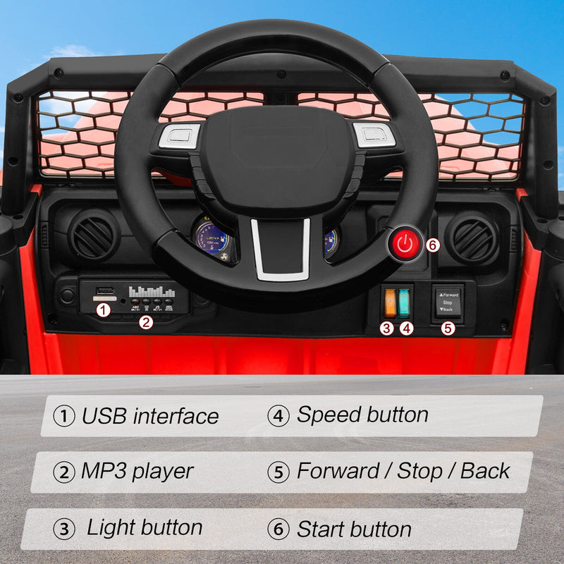 12V Battery-Powered Kids Ride-On Off-Road Truck Toy with Parent Remote Control