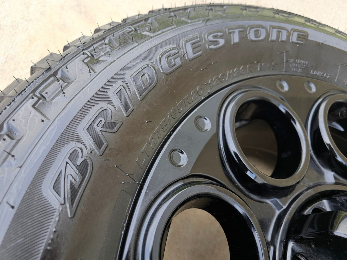 20" Ford F-250 F-350 OEM black LARIAT wheels rims 10299 tires BRIDGESTONE NEW Texas Truck Tire
