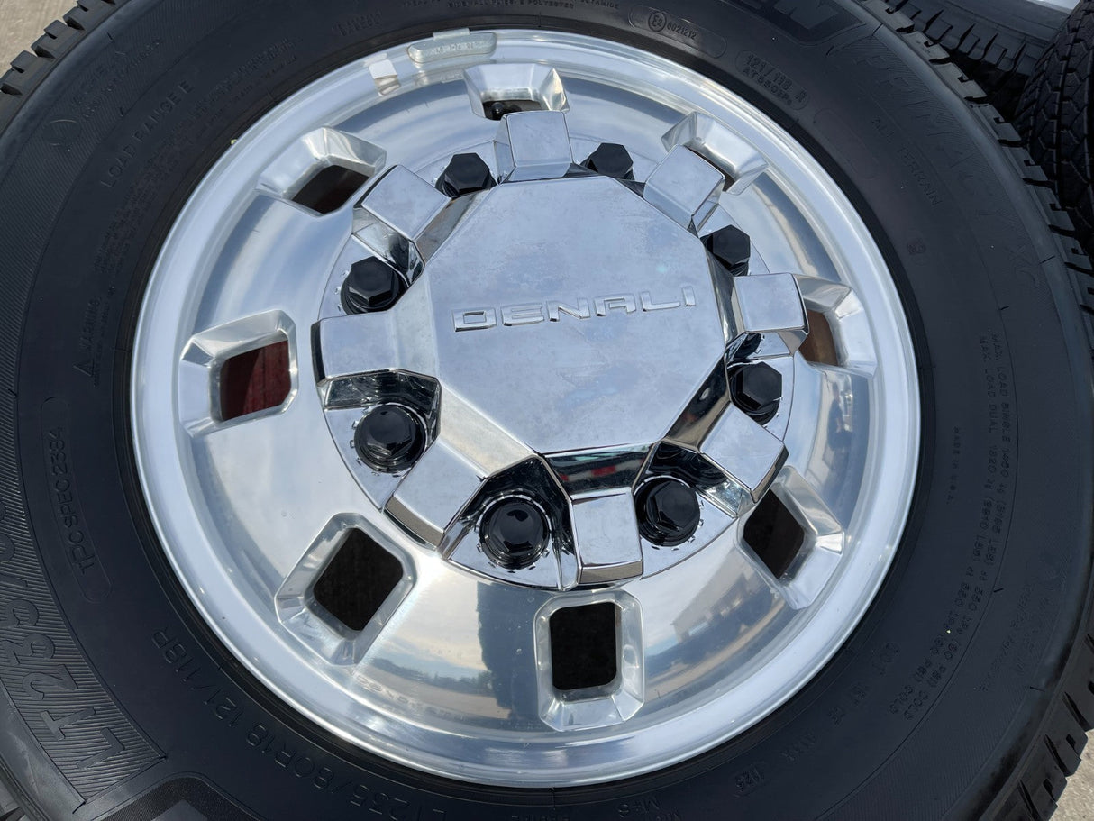18" GMC Sierra 3500 DENALI Dually rims wheels OEM 8x210 2025 2026 MICHELIN Texas Truck Tire