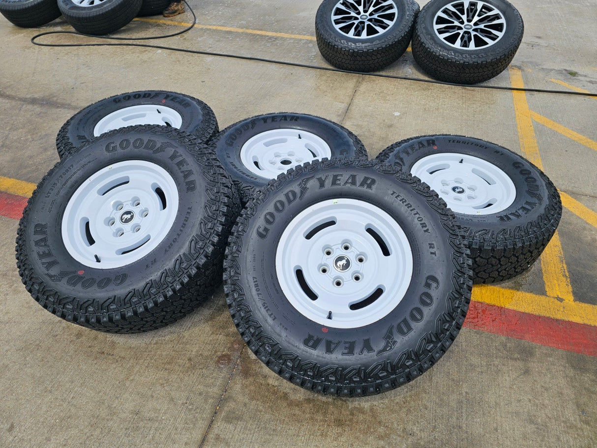17" Ford Bronco HERITAGE Stroppe Edition 10463 OEM wheels rims white 2025 2026 Texas Truck Tire