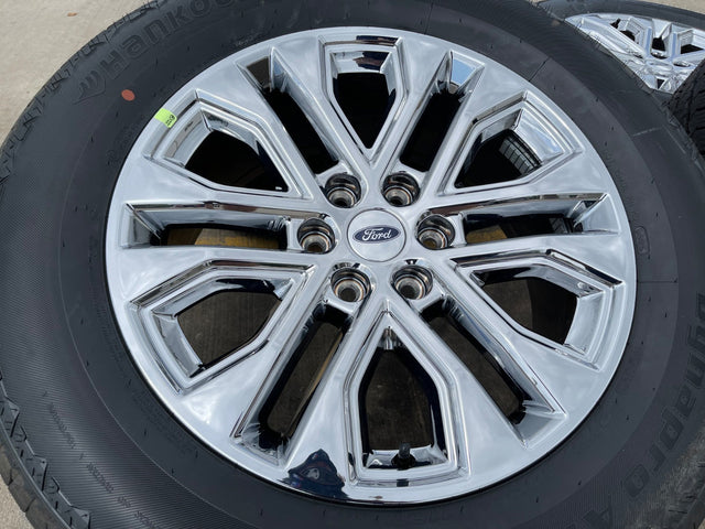 20" Ford F-150 LARIAT Limited OEM 10619 rims wheels CHROME Expedition 2026 NEW Texas Truck Tire