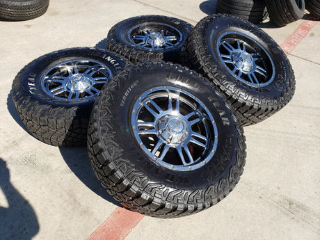 18x9 GEAR 737 wheels rims tires Ford F-150 Chevy RAM 1500 Tacoma 6x139 6x135 Texas Truck Tire