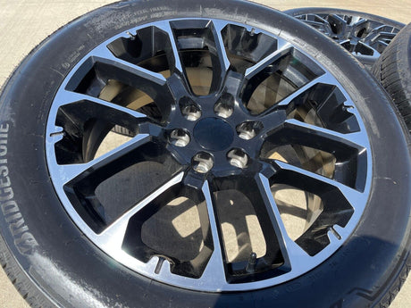 22" Chevy Silverado GMC OEM Replica Yukon Tahoe 14079 wheels rims tires Texas Truck Tire