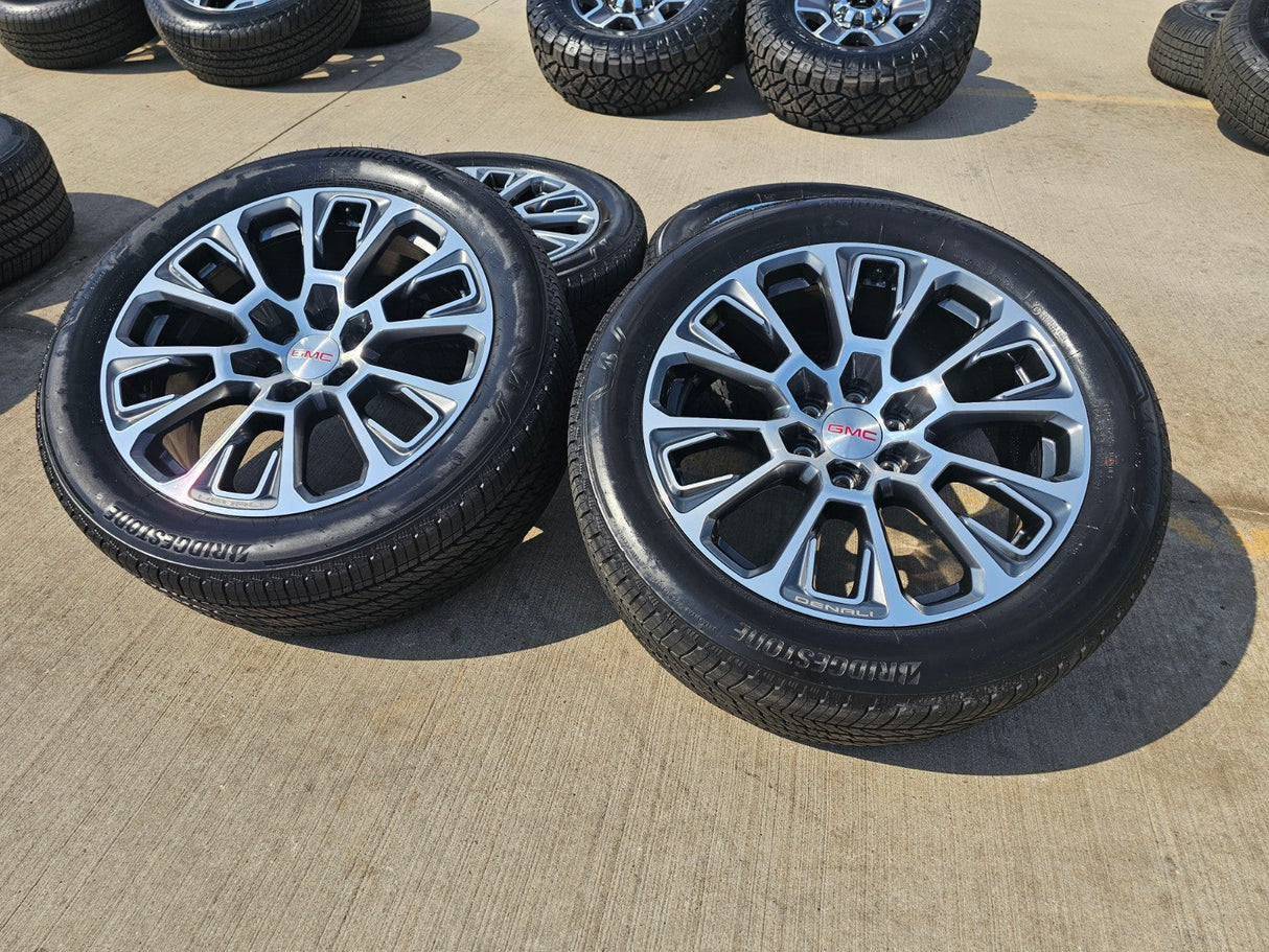 22" GMC Yukon Sierra DENALI OEM wheels rims Tahoe tires 2024 2025 2026 NEW Texas Truck Tire