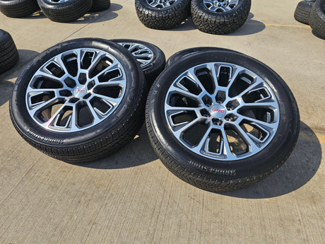 22" GMC Yukon Sierra DENALI OEM wheels rims Tahoe tires 2024 2025 2026 NEW Texas Truck Tire