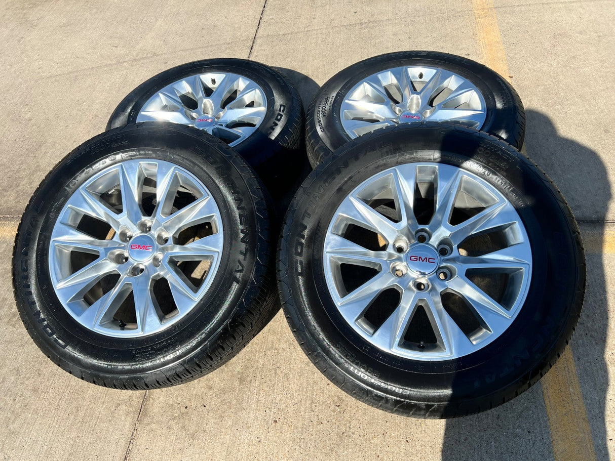 20" GMC Yukon 5920 OEM wheels rims Chevy Tahoe Silverado 2025 2026 CONTINENTAL Texas Truck Tire