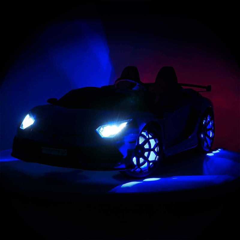 24V 2 SEATS AUTHENTIC LAMBORGHINI AVENTADOR SVJ KIDS RIDE-ON SPORTS VEHICLE WITH LIGHTS AND REMOTE CONTROL